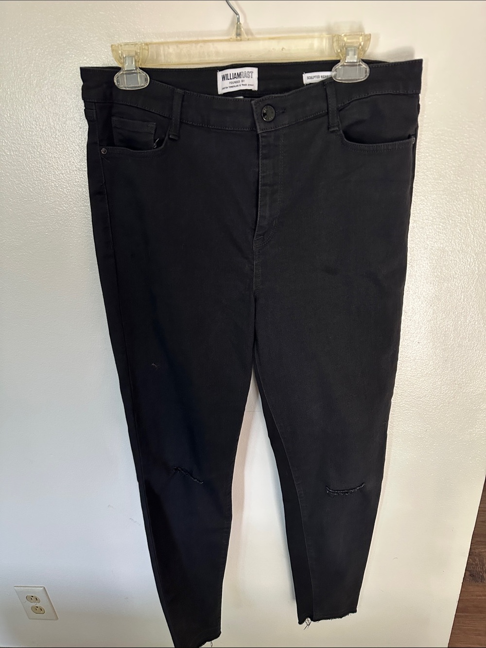 William Rast Black Skinny High-Rise Jeans